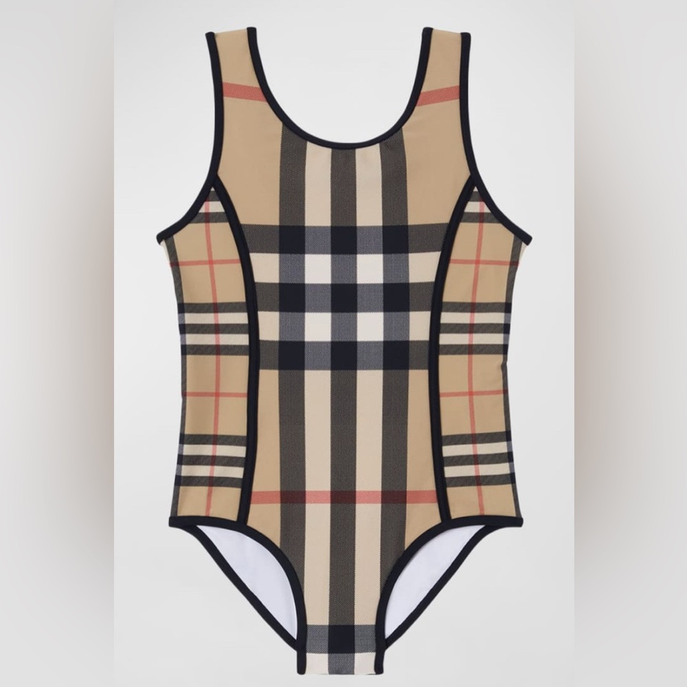 NWT [Burberry] Authentic Luxury One-Piece Swimsuit Bathing Suit Kids Toddler 12M - Picture 2 of 12